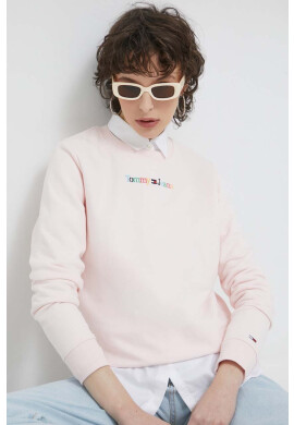 Tommy Jeans Суичър в розово с апликация - Pepit.bg