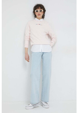 Tommy Jeans Суичър в розово с апликация - Pepit.bg