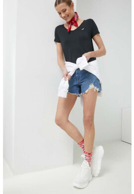 Tommy Jeans Суичър в бяло с качулка с принт - Pepit.bg