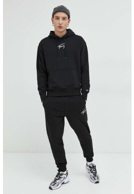Tommy Jeans Суичър в черно с качулка с апликация - Pepit.bg