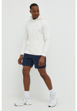 Tommy Jeans Суичър в бяло с качулка с изчистен дизайн - Pepit.bg