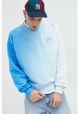 Tommy Jeans Суичър в синьо с десен - Pepit.bg