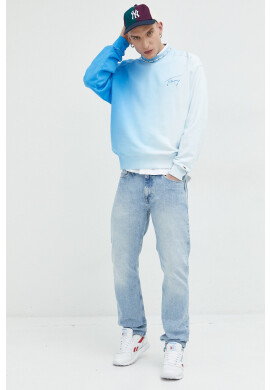 Tommy Jeans Суичър в синьо с десен - Pepit.bg