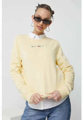 Tommy Jeans Суичър в жълто с апликация - Pepit.bg