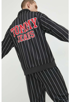 Tommy Jeans Суичър в черно с десен - Pepit.bg