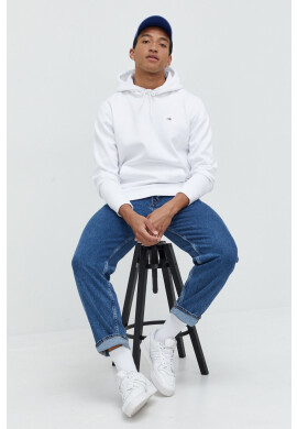 Tommy Jeans Суичър в бяло с изчистен дизайн - Pepit.bg