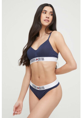 Tommy Jeans Сутиен в тъмносиньо с изчистен дизайн - Pepit.bg