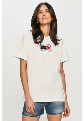 Tommy Jeans Тениска в бяло - Pepit.bg