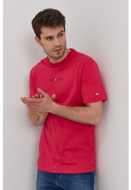 Tommy Jeans Тениска в розово с изчистен дизайн - Pepit.bg