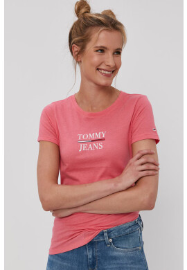 Tommy Jeans Тениска дамска в розово - Pepit.bg