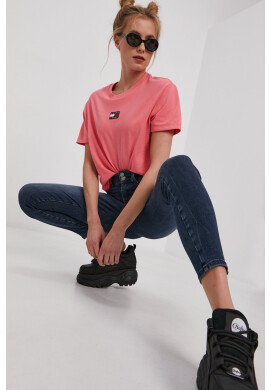 Tommy Jeans Тениска дамска в розово - Pepit.bg