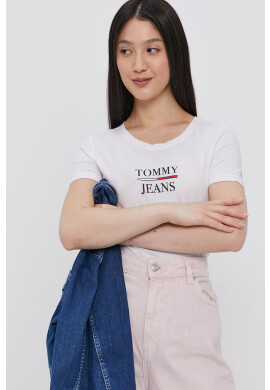 Tommy Jeans Тениска дамска в бяло - Pepit.bg