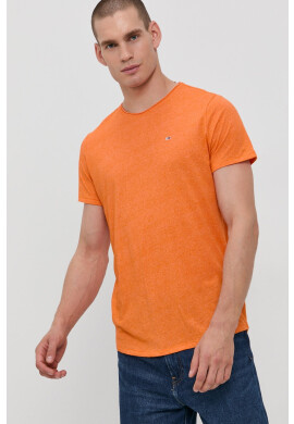 Tommy Jeans Тениска мъжка в оранжево с изчистен дизайн - Pepit.bg