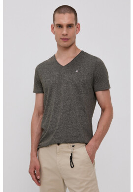 Tommy Jeans Тениска мъжка в зелено с изчистен дизайн - Pepit.bg