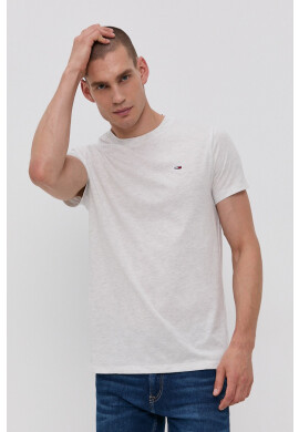 Tommy Jeans Тениска мъжка в сиво с изчистен дизайн - Pepit.bg