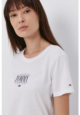 Tommy Jeans Тениска дамска в бяло - Pepit.bg