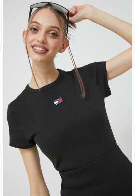Tommy Jeans Тениска в черно - Pepit.bg