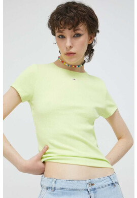 Tommy Jeans Тениска в жълто - Pepit.bg