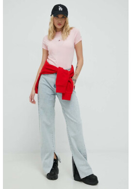 Tommy Jeans Тениска в розово - Pepit.bg