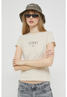 Tommy Jeans Тениска в бежово - Pepit.bg