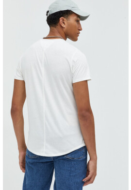 Tommy Jeans Тениска в бежово меланж на - Pepit.bg