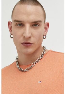Tommy Jeans Тениска в оранжево с изчистен дизайн - Pepit.bg