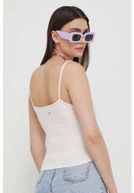 Tommy Jeans Топ дамски в розово - Pepit.bg