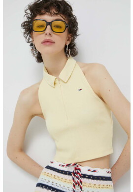 Tommy Jeans Топ дамски в жълто - Pepit.bg