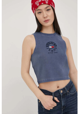 Tommy Jeans Топ дамски в тъмносиньо - Pepit.bg