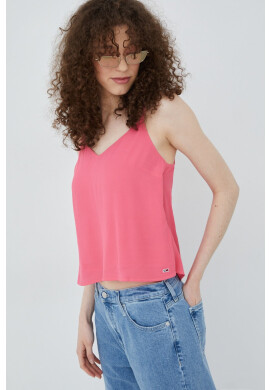 Tommy Jeans Топ дамски в розово - Pepit.bg