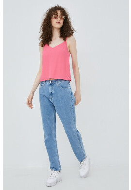 Tommy Jeans Топ дамски в розово - Pepit.bg