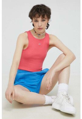 Tommy Jeans Топ дамски в червено - Pepit.bg