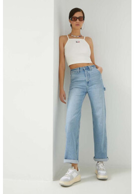 Tommy Jeans Топ дамски в бежово - Pepit.bg