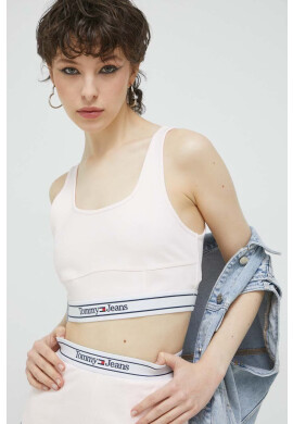 Tommy Jeans Топ дамски в розово - Pepit.bg