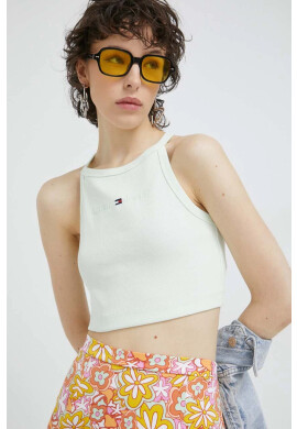 Tommy Jeans Топ дамски в зелено - Pepit.bg