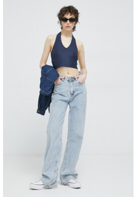 Tommy Jeans Топ дамски в тъмносиньо - Pepit.bg