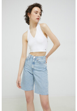 Tommy Jeans Топ дамски в бяло - Pepit.bg