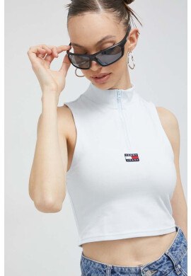 Tommy Jeans Топ дамски в синьо - Pepit.bg