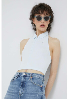 Tommy Jeans Топ дамски в синьо - Pepit.bg