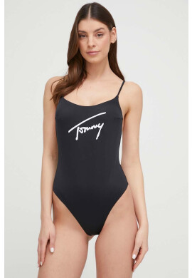 Tommy Jeans Цял бански в черно с мека чашка - Pepit.bg