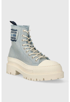 Tommy Jeans Високи кецове TJW FOXING DENIM BOOT в синьо EN0EN02348 - Pepit.bg