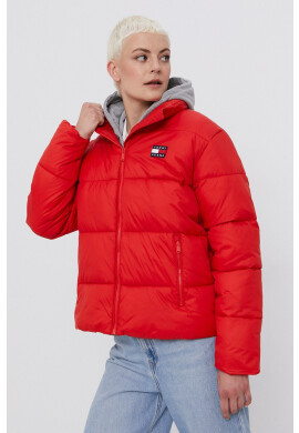 Tommy Jeans Яке дамско в червено със зимна изолация - Pepit.bg