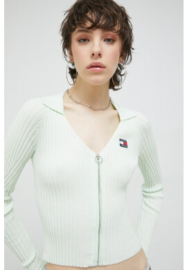 Tommy Jeans Жилетка в зелено от лека материя - Pepit.bg