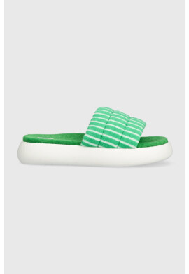 Toms Чехли Alpargata Mallow Slide в зелено с платформа 10019721 - Pepit.bg