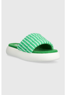 Toms Чехли Alpargata Mallow Slide в зелено с платформа 10019721 - Pepit.bg