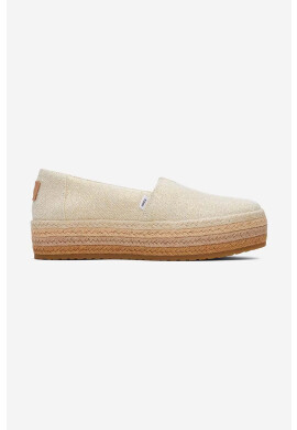 Toms Еспадрили DARK NATURAL в бежово с платформа - Pepit.bg