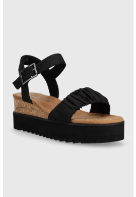 Toms Сандали Diana в черно със скосена платформа 10019754 - Pepit.bg