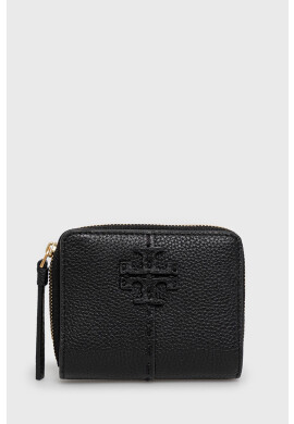Tory Burch Кожен портфейл дамски в черно - Pepit.bg
