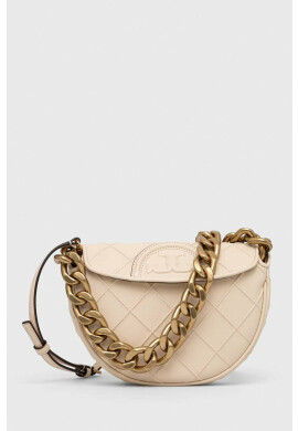 Tory Burch Кожена чанта в бежово - Pepit.bg