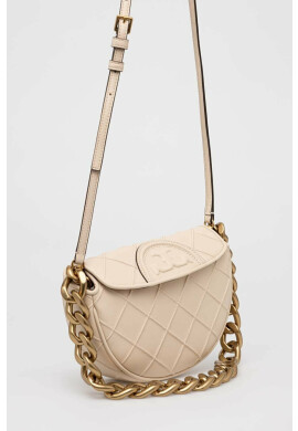Tory Burch Кожена чанта в бежово - Pepit.bg